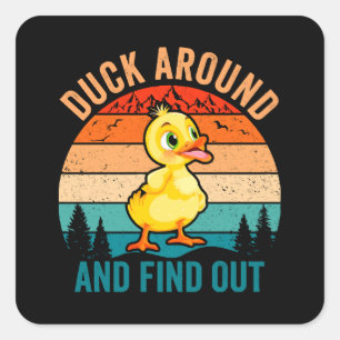 Duck omheen en ontdek het vierkante sticker