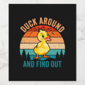 Duck omheen en ontdek het wijn etiket (Enkel label)