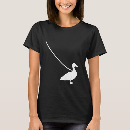 Duck on a Leash Mallard Pet Animal Duckling Farm F T-shirt (Voorkant)