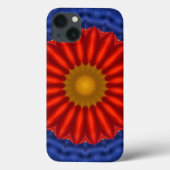 Duck on blue met red kaleidoscoop Case-Mate iPhone case (Achterkant)