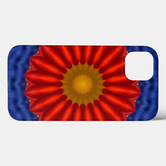 Duck on blue met red kaleidoscoop Case-Mate iPhone case (Achterkant (horizontaal))