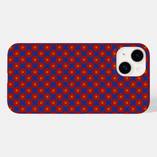 Duck on blue met red kaleidoscoop Case-Mate iPhone case (Achterkant (horizontaal))