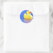 Duck on Blue Ronde Sticker (Tas)