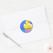Duck on Blue Ronde Sticker (Envelop)
