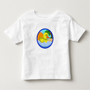 Duck op Beach met Palm-bomen.PNG Kinder Shirts