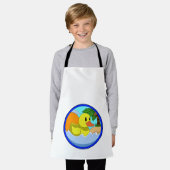 Duck op Beach met Palm-bomen.PNG Schort (Gedragen)