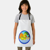 Duck op Beach met Palm-bomen.PNG Schort (Insitu)