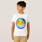 Duck op Beach met Palm-bomen.PNG T-shirt (Voorkant volledig)