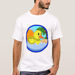 Duck op Beach met Palm-bomen.PNG T-shirt