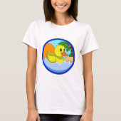 Duck op Beach met Palm-bomen.PNG T-shirt (Voorkant)