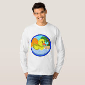 Duck op Beach met Palm-bomen.PNG T-shirt (Voorkant volledig)