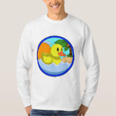 Duck op Beach met Palm-bomen.PNG T-shirt (Voorkant)