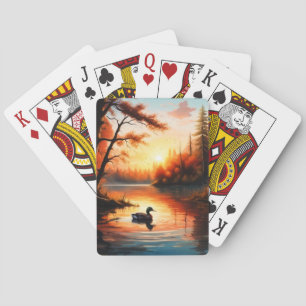 Duck op een Pond Pokerkaarten