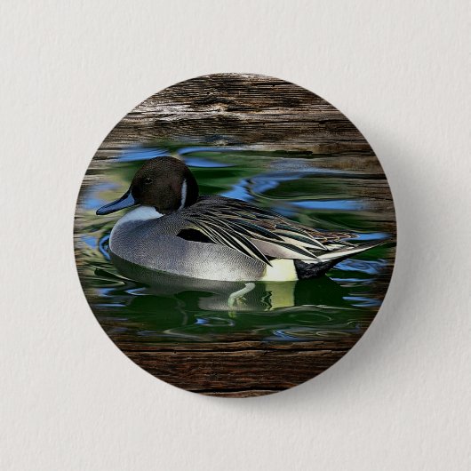 Duck op het meer ronde button 5,7 cm (Voorkant)
