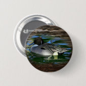 Duck op het meer ronde button 5,7 cm (Voorkant /achterkant)