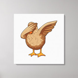 Duck op Hip Hop Dance Dab Canvas Afdruk