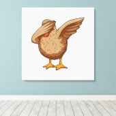 Duck op Hip Hop Dance Dab Canvas Afdruk (Insitu (Houten vloer))