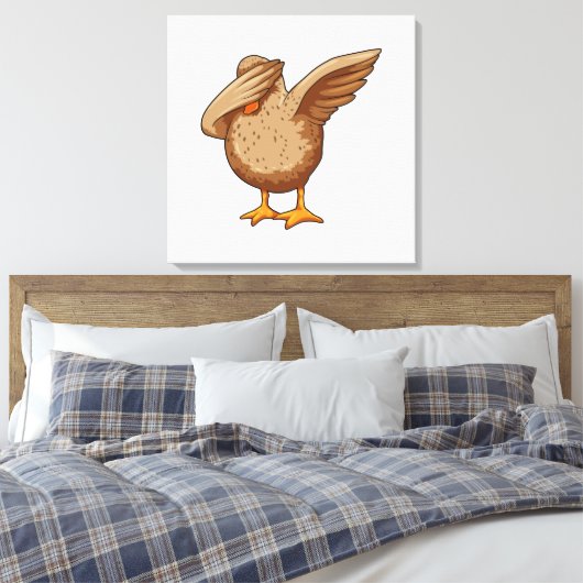 Duck op Hip Hop Dance Dab Canvas Afdruk (Insitu (Slaapkamer))