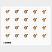 Duck op Hip Hop Dance Dab Vierkante Sticker (Vel)