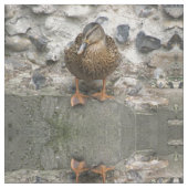 Duck op Wall Patterned Animal Fabric Stof (Close Up)
