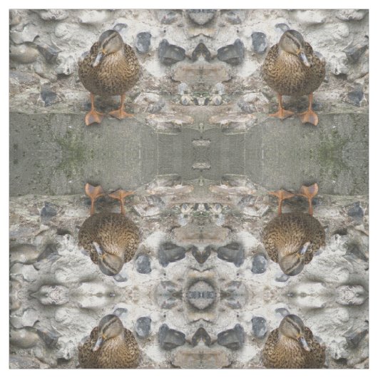 Duck op Wall Patterned Animal Fabric Stof (Swatch)