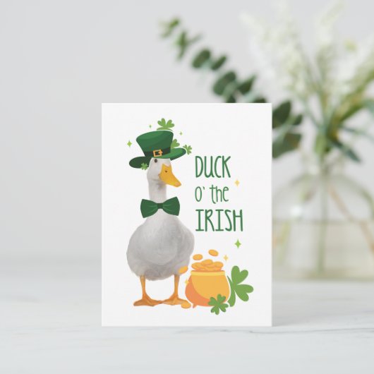 Duck o's the Irish St. Patricks Day Briefkaart (Staand voorkant)