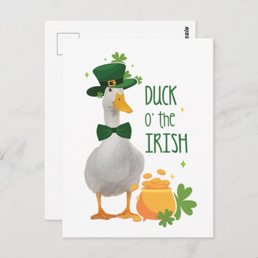 Duck o's the Irish St. Patricks Day Briefkaart (Voorkant / Achterkant)