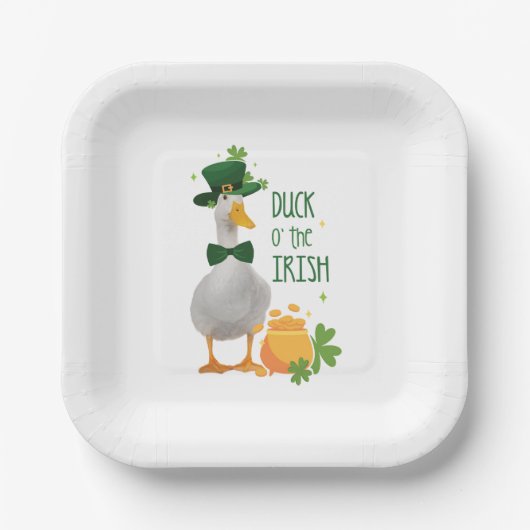 Duck o's the Irish St. Patricks Day Papieren Bordje (Voorkant)