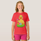 Duck Painter Paint penseel Schilderen T-shirt (Voorkant volledig)