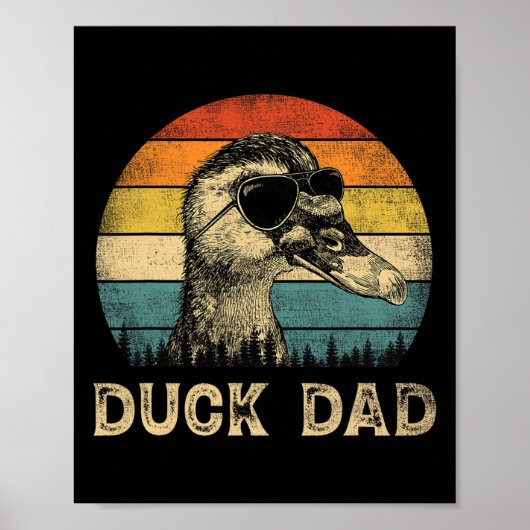 Duck Pap Duck Lovers Daddy Vaderdag Poster (Voorkant)