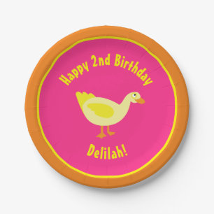 Duck Paper Borden Animal Birthday Party Papieren Bordje