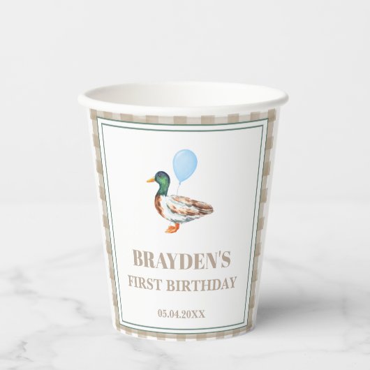 Duck Paper Cups Papieren Bekers (Voorkant)