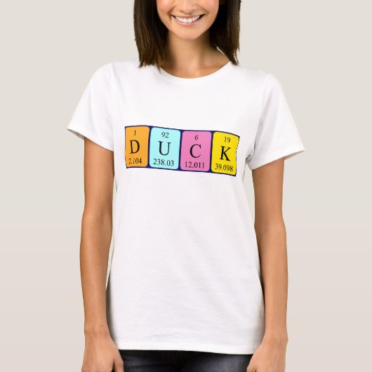 Duck periodieke lijstnaam shirt (Voorkant)