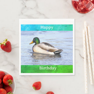 Duck Photo Birthday Napkins Servet