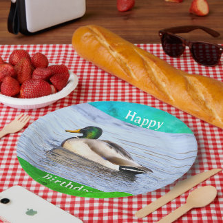 Duck Photo Birthday Paper Plate Papieren Bordje