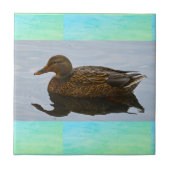 Duck Photo Ceramic Tile Tegeltje (Voorkant)