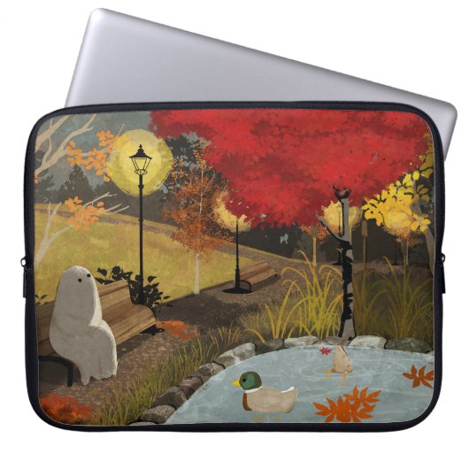 Duck Pond - Autumn Laptop Sleeve (Voorkant)