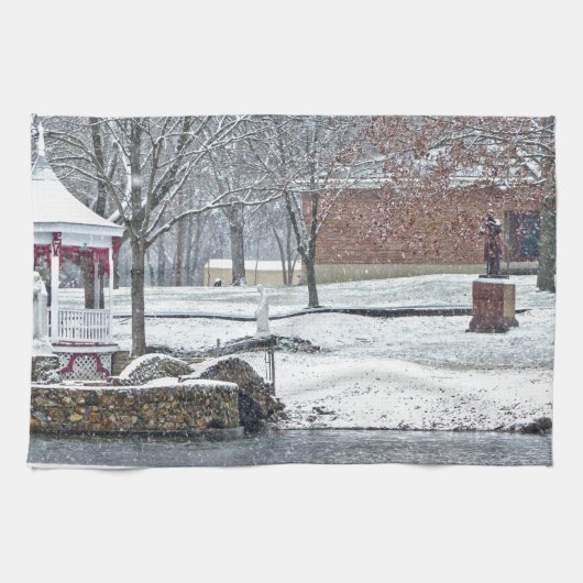 Duck Pond bij Ste. Marie Du Lac Theedoek (Horizontaal)