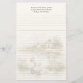 Duck Pond Country Homestead Lined Writing Paper Briefpapier (Voorkant)