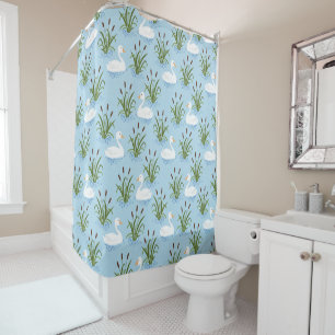 Duck Pond Pattern Shower Curtain Douchegordijn