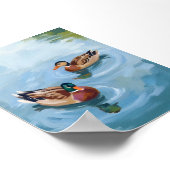Duck Pond Watercolor Painted Poster (Hoek)
