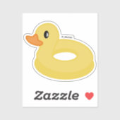 Duck Pool Floatie Sticker (Vel)