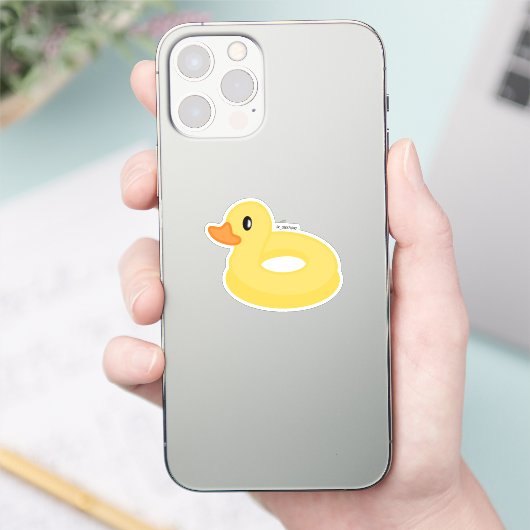 Duck Pool Floatie Sticker (Telefoon)