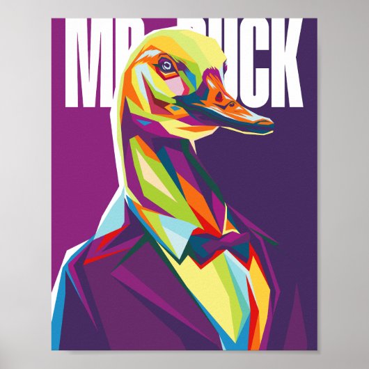 Duck Pop Art Poster (Voorkant)