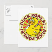 Duck Power. Briefkaart (Voorkant / Achterkant)