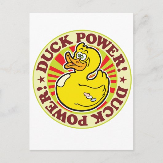 Duck Power. Briefkaart (Voorkant)