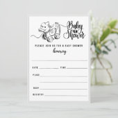 Duck Pull Baby shower invullen uitnodiging (Staand voorkant)