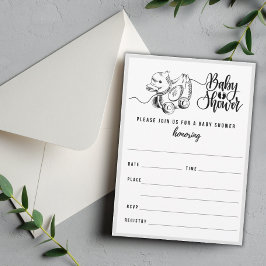 Duck Pull Baby shower invullen uitnodiging