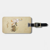 Duck Pulling Flower Cart Bagagelabel (Voorkant horizontaal)