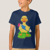 Duck pupil potlood school t-shirt (Voorkant)